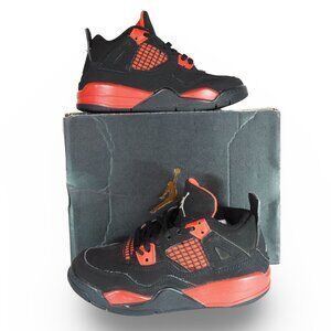 Air Jordan 4 Retro PS 'Red Thunder' BQ7669-016 Toddler‎ 11 Black / Red